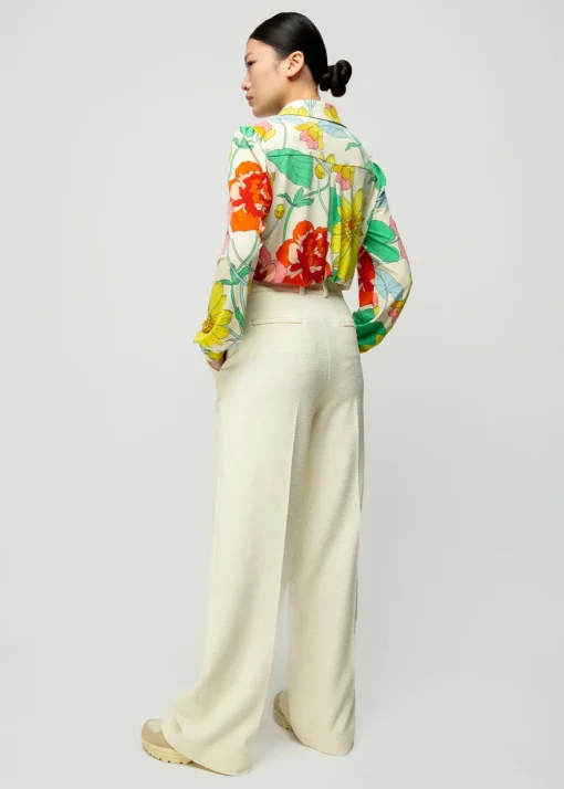Tricot Blouse Met Bloemenprint