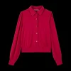 Tricot Blouse Met Luxe Knopen