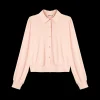Tricot Blouse Met Luxe Knopen