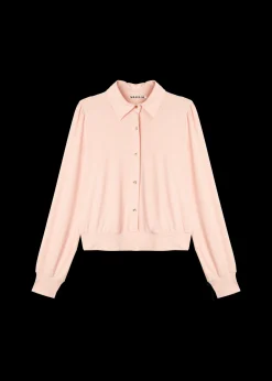 Tricot Blouse Met Luxe Knopen