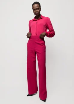 Tricot Blouse Met Luxe Knopen