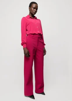 Tricot Blouse Met Luxe Knopen