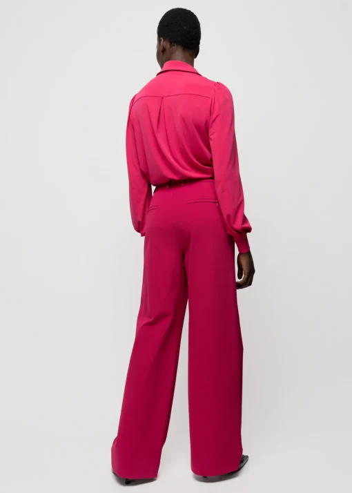 Tricot Blouse Met Luxe Knopen