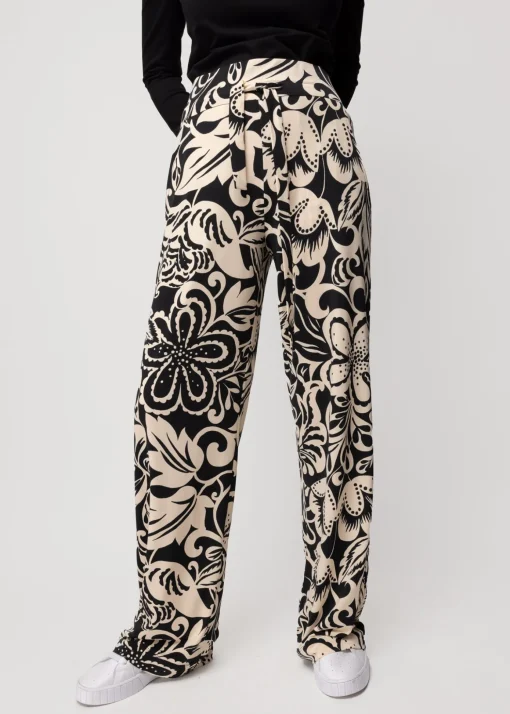 Tricot Broek Met Bloemenprint