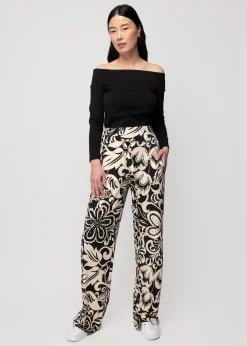 Tricot Broek Met Bloemenprint