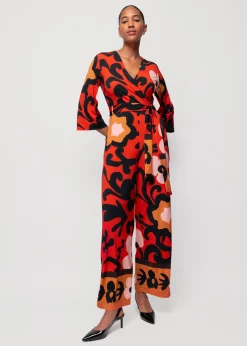 Tricot Jumpsuit Met Bloemenprint