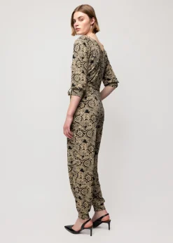 Tricot Jumpsuit Met Ikat Print