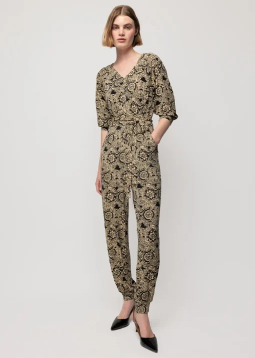 Tricot Jumpsuit Met Ikat Print