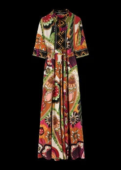 Tricot Maxi-Jurk Met Print