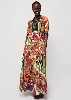 Tricot Maxi-Jurk Met Print