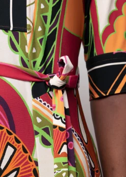 Tricot Maxi-Jurk Met Print