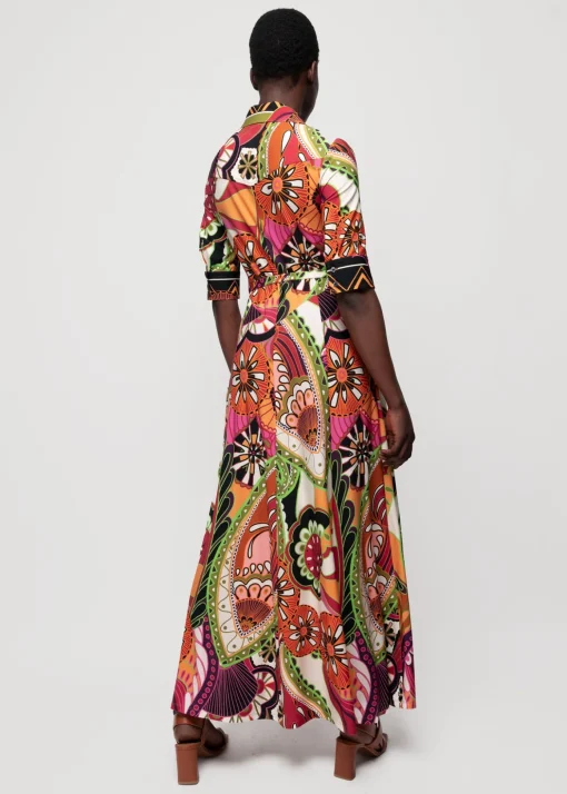 Tricot Maxi-Jurk Met Print