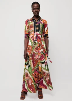 Tricot Maxi-Jurk Met Print