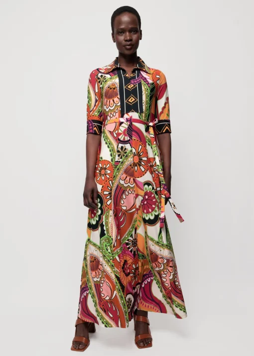Tricot Maxi-Jurk Met Print