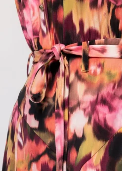 Tricot Midi Jurk Met Print