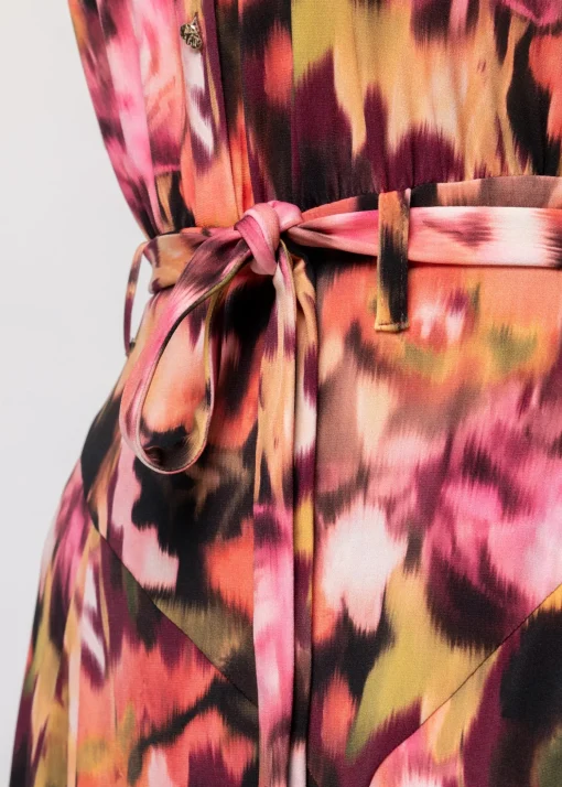 Tricot Midi Jurk Met Print