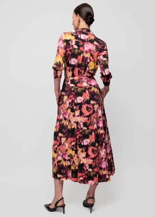 Tricot Midi Jurk Met Print