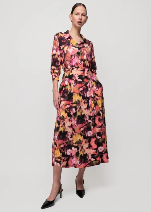 Tricot Midi Jurk Met Print