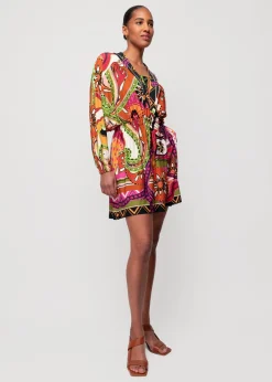 Tricot Mini Jurk Met Print