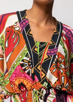 Tricot Mini Jurk Met Print