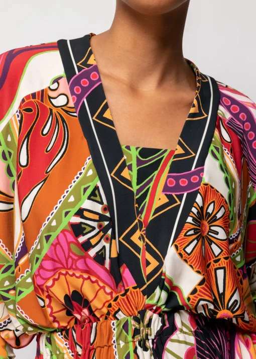Tricot Mini Jurk Met Print