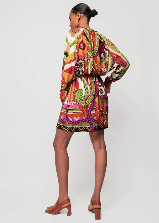 Tricot Mini Jurk Met Print