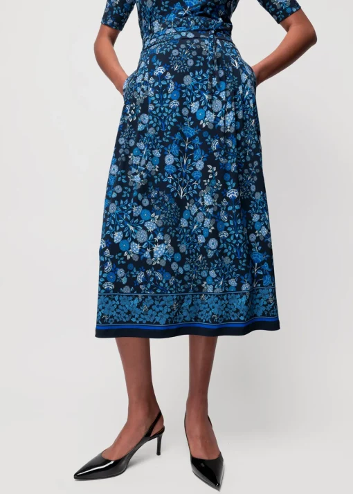 Tricot Rok Met Bloemen