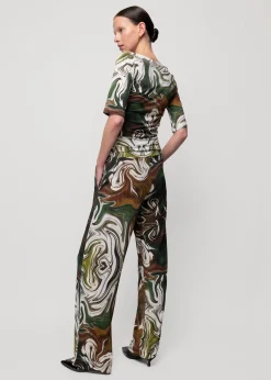 Tricot Swirl Top Met Boothals