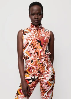 Tricot Swirl Top Met Col