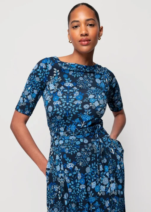 Tricot Top Met Bloemen