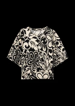 Tricot Top Met Bloemenprint