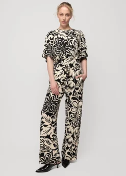 Tricot Top Met Bloemenprint