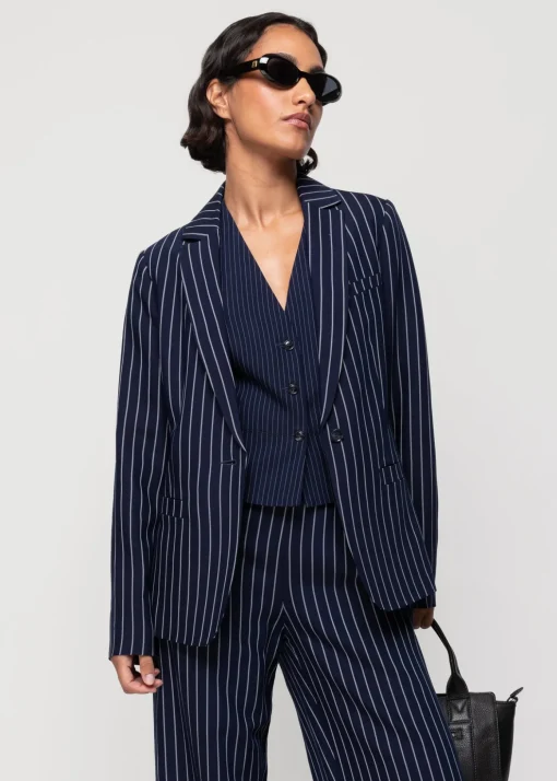 Viscose Colbert Pin Stripe