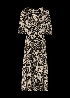 Viscose Maxi Jurk Met Bloemenprint