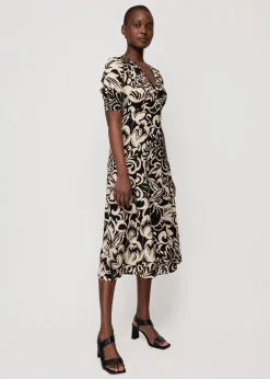Viscose Maxi Jurk Met Bloemenprint