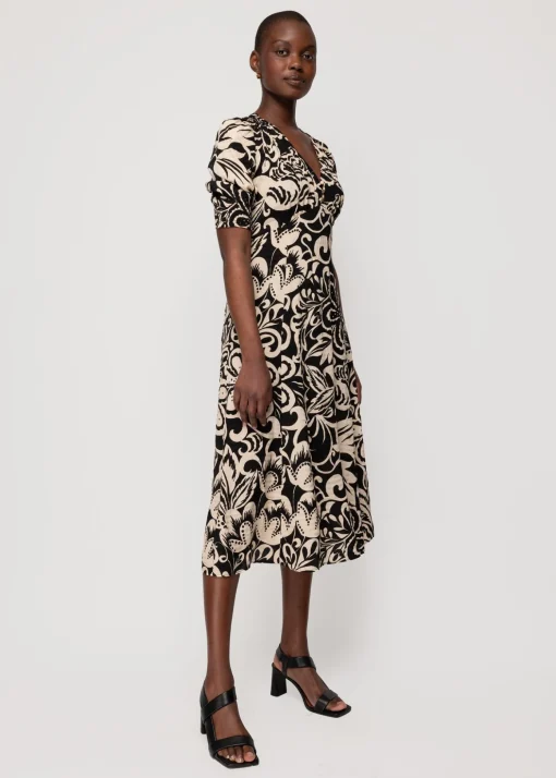 Viscose Maxi Jurk Met Bloemenprint