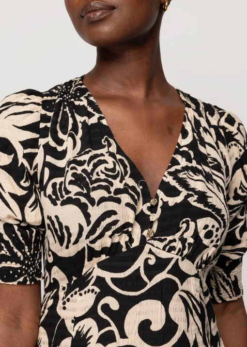 Viscose Maxi Jurk Met Bloemenprint