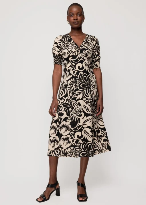 Viscose Maxi Jurk Met Bloemenprint