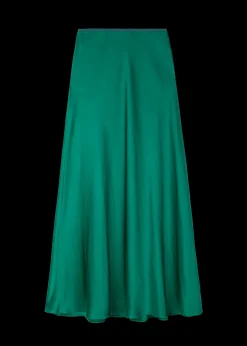 Viscose Midi Rok Groen
