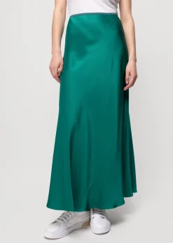 Viscose Midi Rok Groen