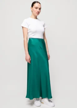 Viscose Midi Rok Groen