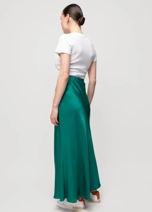 Viscose Midi Rok Groen