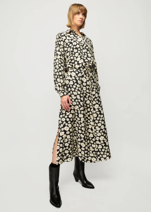 Viscose Midi Rok Met Bloemenprint