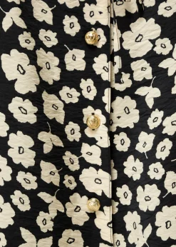Viscose Midi Rok Met Bloemenprint