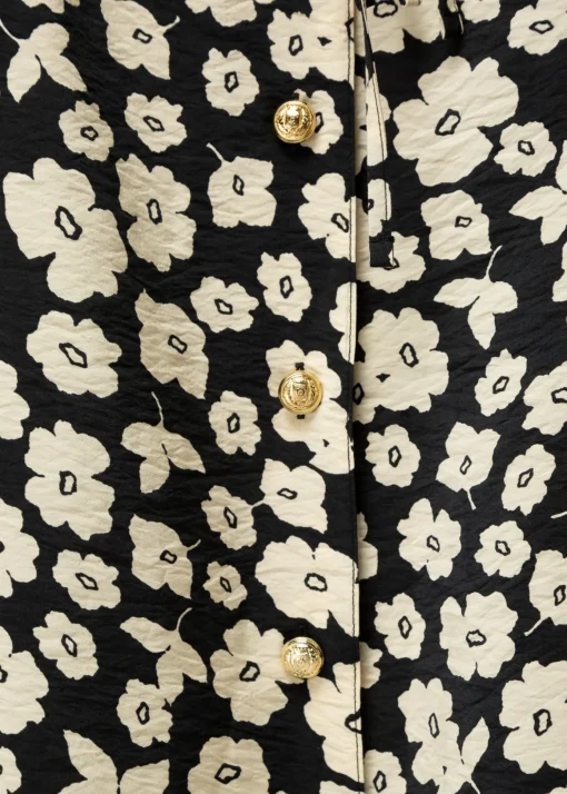Viscose Midi Rok Met Bloemenprint