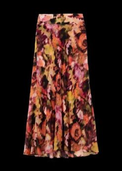 Viscose Midi Rok Met Print