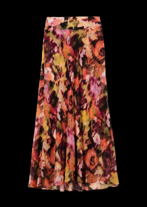 Viscose Midi Rok Met Print