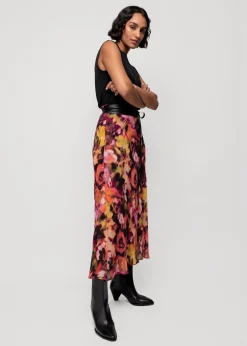 Viscose Midi Rok Met Print