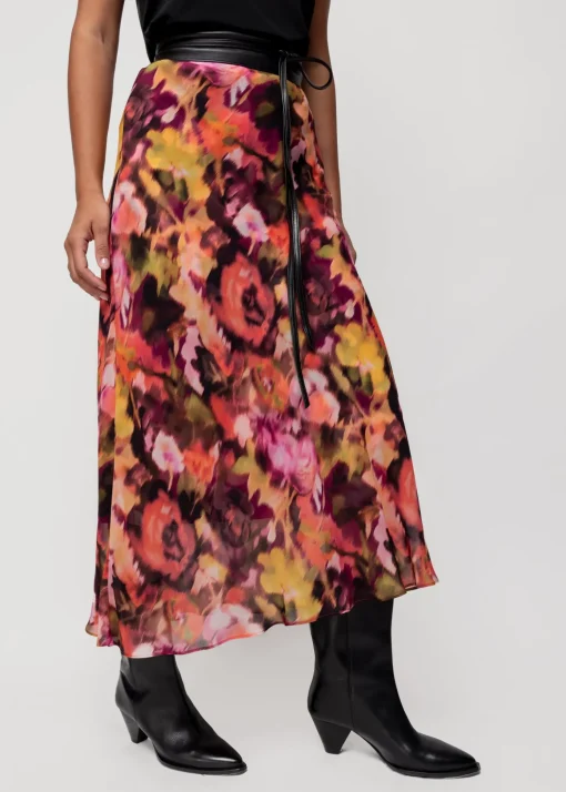 Viscose Midi Rok Met Print
