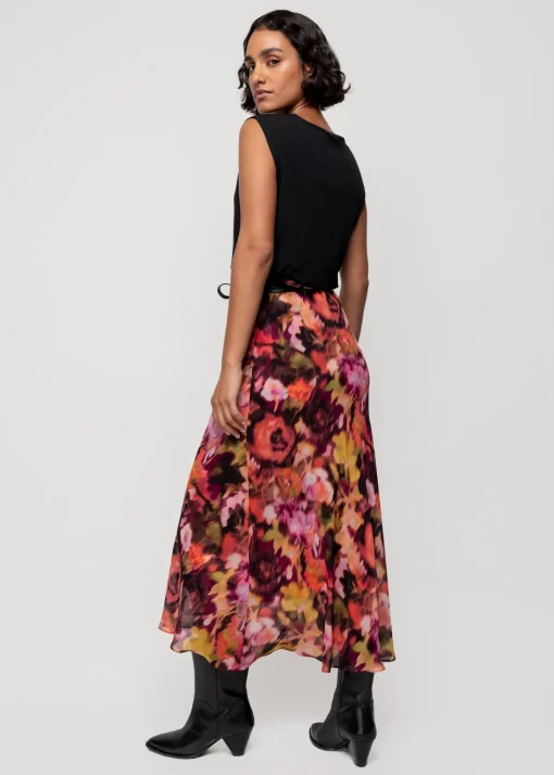 Viscose Midi Rok Met Print
